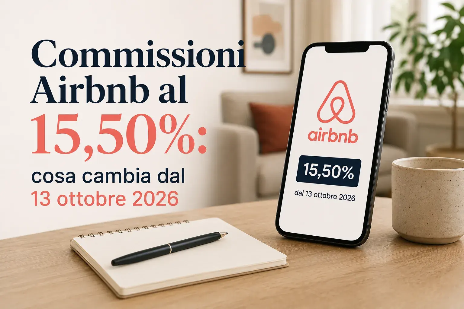 Host che rivede i prezzi del proprio annuncio Airbnb prima della scadenza di ottobre 2026