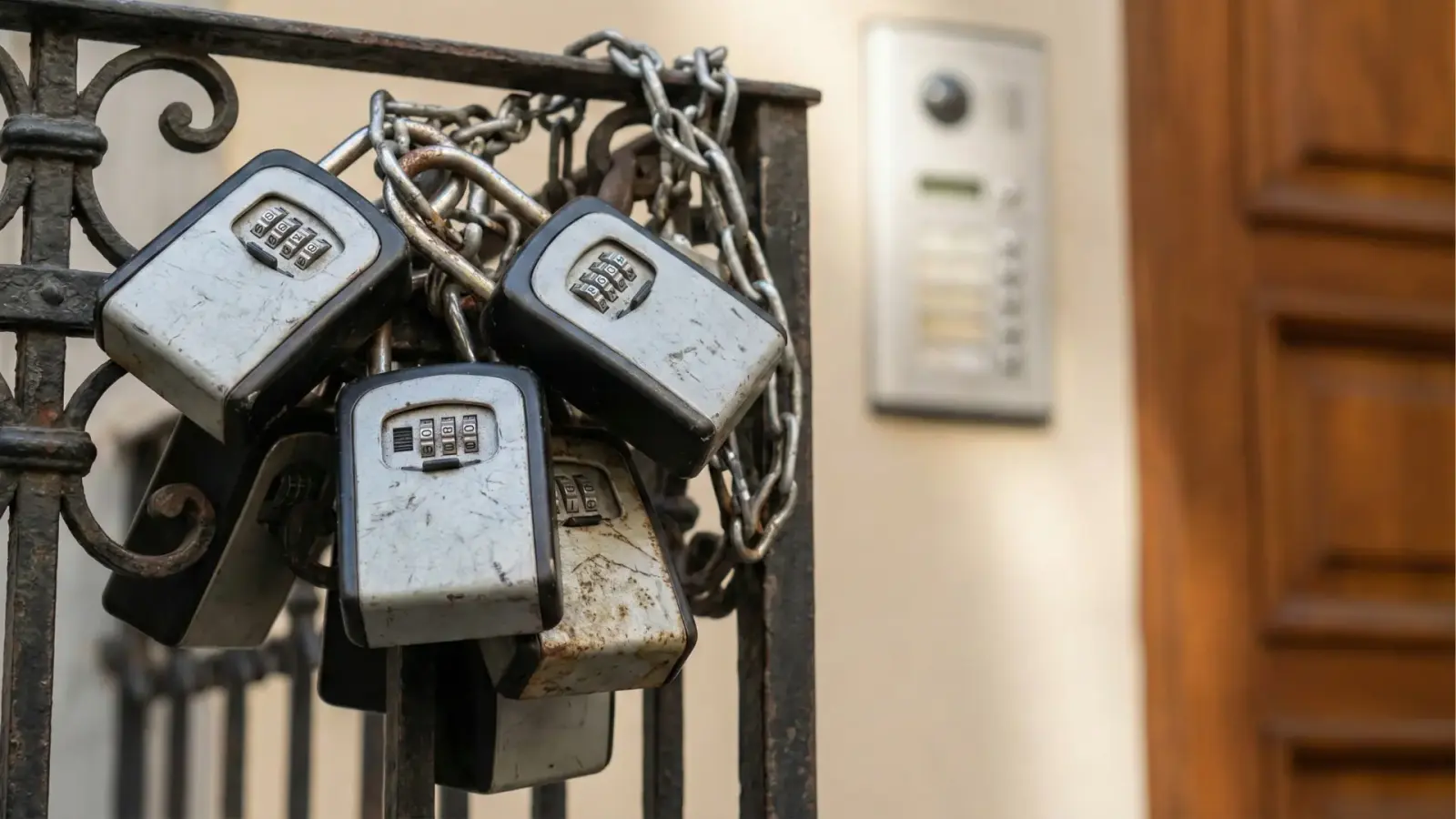 Ospiti che effettuano il self check-in in un appartamento